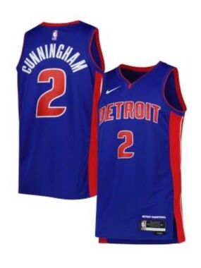 Cade Cunningham Nike swingman  Detroit Blue & Red Basketball Jersey - #2 NWT